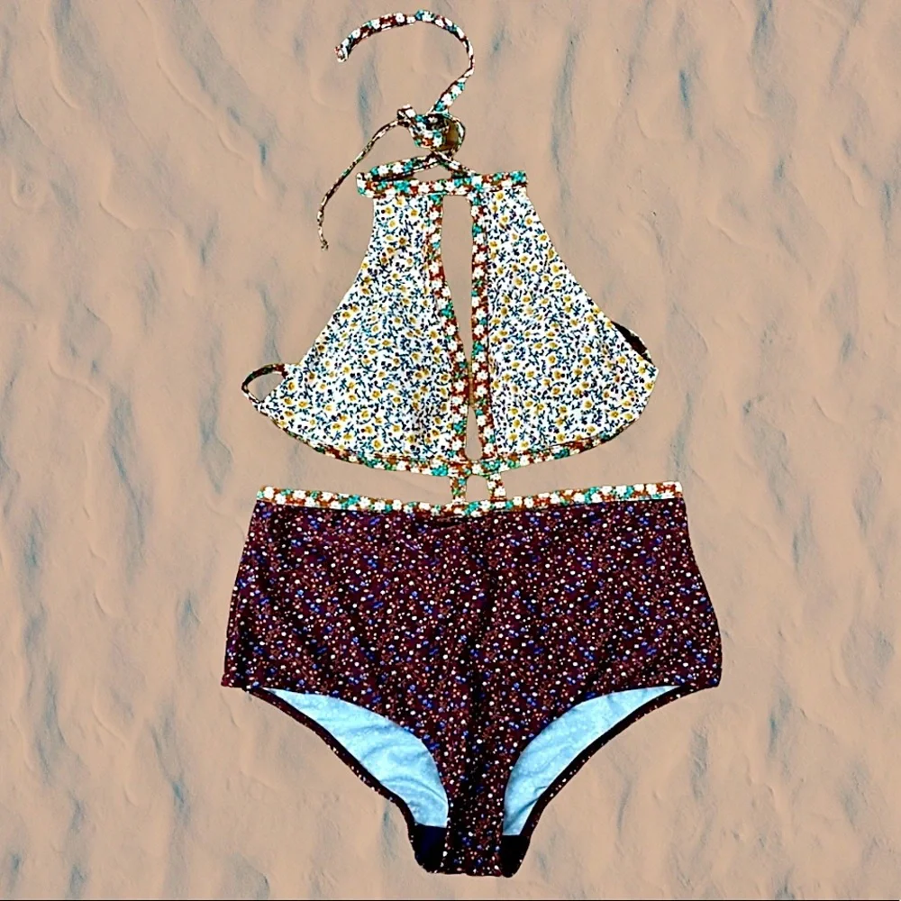 ZIMMERMAN floral daisy one piece Monokini swimsuit -M/L - Picture 2 of 13